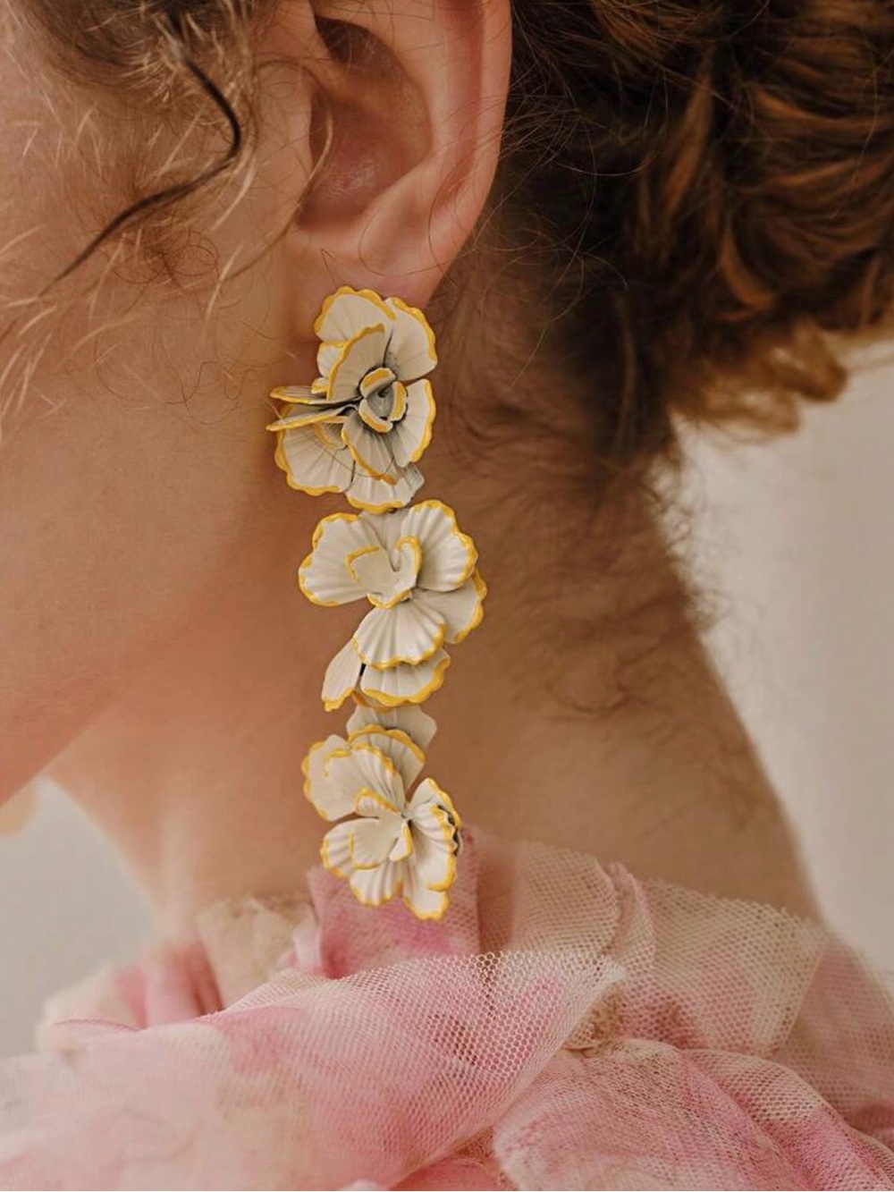 Delicate Floral Drop Earrings